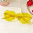 Heart sunglasses without rims