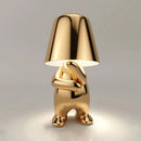 Denkerlampe i guld