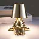 Denkerlampe i guld