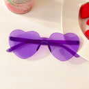 Heart sunglasses without rims