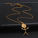 Grappige Stickman Hanger Halsband