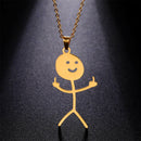 Grappige Stickman Hanger Halsband