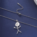 Grappige Stickman Hanger Halsband