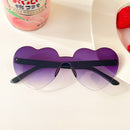 Heart sunglasses without rims