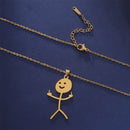 Grappige Stickman Hanger Halsband