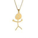 Grappige Stickman Hanger Halsband
