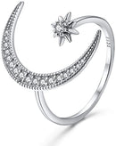 Halve maan ster ring