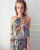 Bloemen Halter Jurk