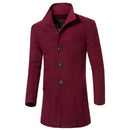 Men's Trench Coat with stand-up collar