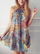 Bloemen Halter Jurk