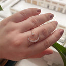 Halve maan ster ring