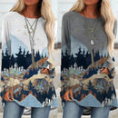 Plus Size Berg Bedrukte Sweatshirts