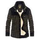 Flannel checked winter coat