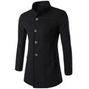Men's Trench Coat with stand-up collar