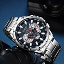 Curren 3 wijzerplaten Chronograaf Luxe Polshorloge