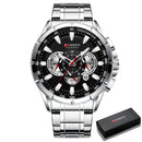 Curren 3 wijzerplaten Chronograaf Luxe Polshorloge