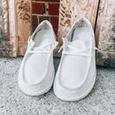 Dames Canvas Lace-Up Loafers