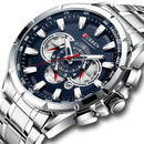 Curren 3 wijzerplaten Chronograaf Luxe Polshorloge