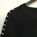 Lange Geplooide gebreide Pullover Voor heren