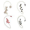Flower Art Clip Earrings