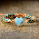 Natural Amazonite Heart Bracelet