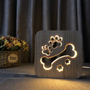 Design houten tafellamp.