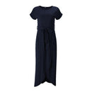 Korte Mouw Ronde Hals Maxi Jurk
