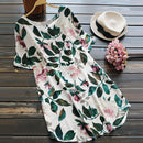 Floral Printed Short Sleeve Dress
