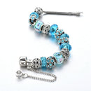 Blauwe Kristal Bedel Armband