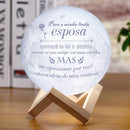 3D maanlamp met tekst
