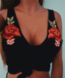 Geborduurde Rose Vrouwen Tanktop