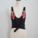 Geborduurde Rose Vrouwen Tanktop
