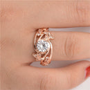 Holle Bergkristallen Vlinder Bloem Ring