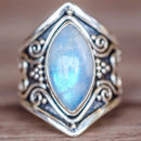 Boheemse stijl maansteen ring