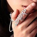 Multiple Finger Stack Knuckle Band Crystal Ring 