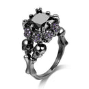 ZWARTE RODIUM GEPLATEERDE DEMONPRINSES RING