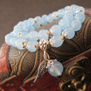 Tibetaanse Blauwe Fluoriet Kralen Armband