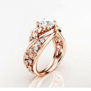 Holle Bergkristallen Vlinder Bloem Ring