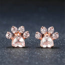 Rose gold paw earrings - Always have your faithful four-legged friend with you