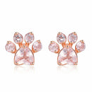 Rose gold paw earrings - Always have your faithful four-legged friend with you
