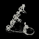 Multiple Finger Stack Knuckle Band Crystal Ring 
