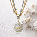 Gouden Kogel Bergkristal Ketting