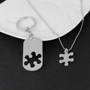 The Love Between Us Will Be Forever and Ever Puzzle Necklace