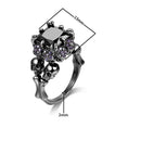 ZWARTE RODIUM GEPLATEERDE DEMONPRINSES RING
