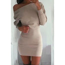 Women's Winter Off Shoulder Long Sleeve