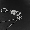 The Love Between Us Will Be Forever and Ever Puzzle Necklace