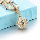 Gouden Kogel Bergkristal Ketting