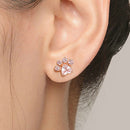Rose gold paw earrings - Always have your faithful four-legged friend with you