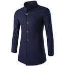 Men's Trench Coat with stand-up collar