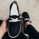 Dames Canvas Lace-Up Loafers